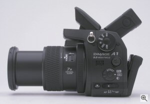 Minolta's DiMAGE A1 digital camera. Copyright (c) 2003, The Imaging Resource. All rights reserved. Click for a bigger picture!