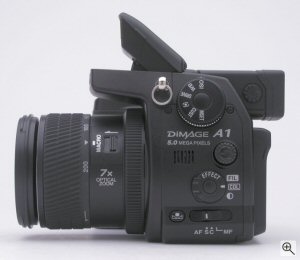 Minolta's DiMAGE A1 digital camera. Copyright (c) 2003, The Imaging Resource. All rights reserved. Click for a bigger picture!