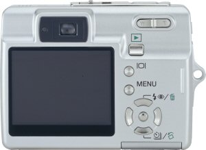 Konica Minolta's DiMAGE X50 digital camera. Courtesy of Konica Minolta, with modifications by Michael R. Tomkins. Click for a bigger picture!