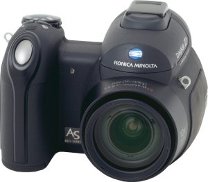 Konica Minolta's DiMAGE Z3 digital camera. Courtesy of Konica Minolta, with modifications by Michael R. Tomkins. Click for a bigger picture!