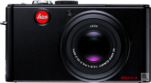 Leica's D-LUX 3 digital camera. Courtesy of Leica, with modifications by Michael R. Tomkins. Click for a bigger picture!