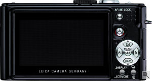 Leica's D-LUX 3 digital camera. Courtesy of Leica, with modifications by Michael R. Tomkins. Click for a bigger picture!
