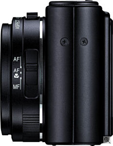 Leica's D-LUX 3 digital camera. Courtesy of Leica, with modifications by Michael R. Tomkins. Click for a bigger picture!