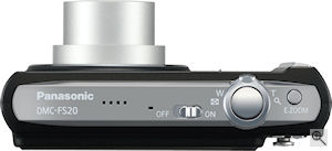 Panasonic's Lumix DMC-FS20 digital camera. Courtesy of Panasonic, with modifications by Michael R. Tomkins. Click for a bigger picture!