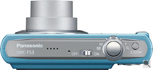 Panasonic's Lumix DMC-FS3 digital camera. Courtesy of Panasonic, with modifications by Michael R. Tomkins. Click for a bigger picture!