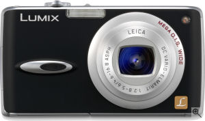 Panasonic's Lumix DMC-FX01 digital camera. Courtesy of Panasonic, with modifications by Michael R. Tomkins. Click for a bigger picture!