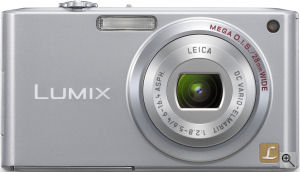 Panasonic's Lumix DMC-FX33 digital camera. Courtesy of Panasonic, with modifications by Michael R. Tomkins. Click for a bigger picture!