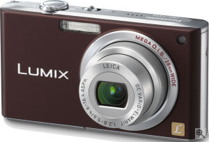 Panasonic's Lumix DMC-FX33 digital camera. Courtesy of Panasonic, with modifications by Michael R. Tomkins. Click for a bigger picture!