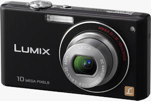 Panasonic's Lumix DMC-FX37 digital camera. Courtesy of Panasonic, with modifications by Michael R. Tomkins. Click for a bigger picture!