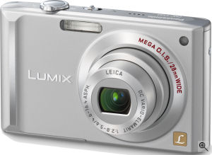 Panasonic's Lumix DMC-FX55 digital camera. Courtesy of Panasonic, with modifications by Michael R. Tomkins. Click for a bigger picture!
