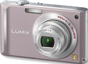 Panasonic's Lumix DMC-FX55 digital camera. Courtesy of Panasonic, with modifications by Michael R. Tomkins. Click for a bigger picture!