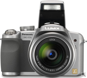 Panasonic's Lumix DMC-FZ18 digital camera. Courtesy of Panasonic, with modifications by Michael R. Tomkins. Click for a bigger picture!