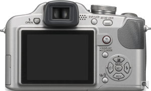 Panasonic's Lumix DMC-FZ18 digital camera. Courtesy of Panasonic, with modifications by Michael R. Tomkins. Click for a bigger picture!