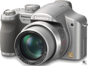 Panasonic's Lumix DMC-FZ8 digital camera. Courtesy of Panasonic, with modifications by Michael R. Tomkins.