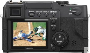 Panasonic's Lumix DMC-LC1 digital camera. Courtesy of Matsushita, with modifications by Michael R. Tomkins. Click for a bigger picture!