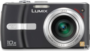 Panasonic's Lumix DMC-FX01 digital camera. Courtesy of Panasonic, with modifications by Michael R. Tomkins. Click for a bigger picture!
