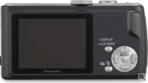 Panasonic's Lumix DMC-FX01 digital camera. Courtesy of Panasonic, with modifications by Michael R. Tomkins. Click for a bigger picture!