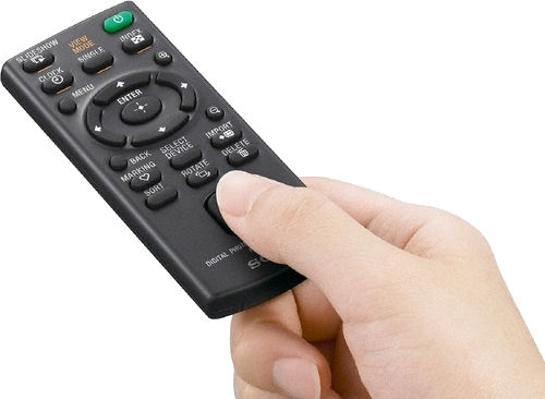 S-Frame remote control. Photo provided by Sony Electronics Inc. Click for a bigger picture!