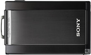 Sony's Cyber-shot DSC-T300 digital camera. Courtesy of Sony, with modifications by Michael R. Tomkins. Click for a bigger picture!