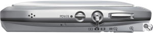 Sony's Cyber-shot DSC-T5 digital camera. Courtesy of Sony, with modifications by Michael R. Tomkins. Click for a bigger picture!