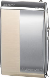 Sony's Cyber-shot DSC-T5 digital camera. Courtesy of Sony, with modifications by Michael R. Tomkins. Click for a bigger picture!