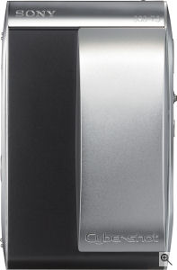 Sony's Cyber-shot DSC-T5 digital camera. Courtesy of Sony, with modifications by Michael R. Tomkins. Click for a bigger picture!