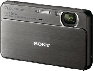 Sony's Cyber-shot DSC-T99 digital camera. Photo provided by Sony Electronics Inc. Click for a bigger picture!