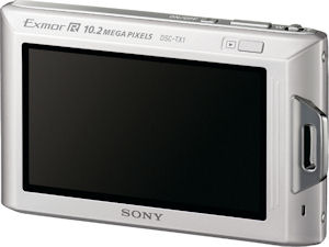 Sony's Cyber-shot DSC-TX1 digital camera. Photo provided by Sony Electronics Inc. Click for a bigger picture!