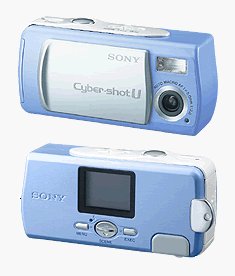 Sony's Cyber-shot U DSC-U10 digital camera. Courtesy of Sony, with modifications by Michael R. Tomkins.