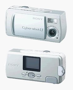 Sony's Cyber-shot U DSC-U10 digital camera. Courtesy of Sony, with modifications by Michael R. Tomkins.