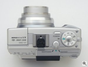 Sony's Cyber-shot DSC-V1 digital camera. Copyright © 2003, The Imaging Resource. All rights reserved. Click for a bigger picture!