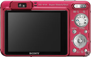 Sony's Cyber-shot DSC-W150 digital camera. Courtesy of Sony, with modifications by Michael R. Tomkins. Click for a bigger picture!