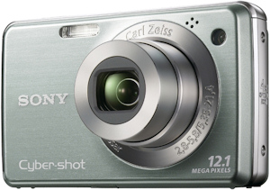 Sony's Cyber-shot DSC-W220 digital camera. Photo provided by Sony Electronics Inc. Click for a bigger picture!