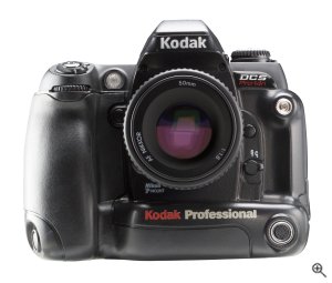 Kodak's DSC Pro 14n digital camera. Courtesy of Eastman Kodak Co., with modifications by Michael R. Tomkins. Click for a bigger picture!