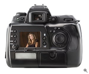 Kodak's DSC Pro 14n digital camera. Courtesy of Eastman Kodak Co., with modifications by Michael R. Tomkins. Click for a bigger picture!