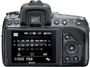 Sony's Alpha DSLR-A550 digital SLR. Photo provided by Sony Electronics Inc. Click for a bigger picture!