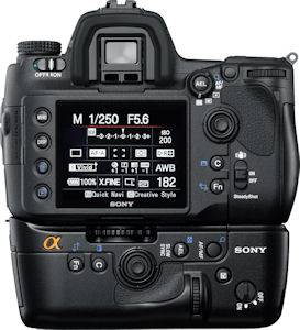 Sony's Alpha DSLR-A850 digital SLR. Photo provided by Sony Electronics Inc. Click for a bigger picture!