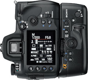 Sony's Alpha DSLR-A850 digital SLR. Photo provided by Sony Electronics Inc. Click for a bigger picture!