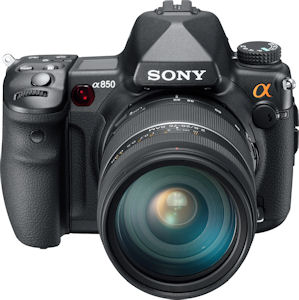 Sony's Alpha DSLR-A850 digital SLR. Photo provided by Sony Electronics Inc. Click for a bigger picture!