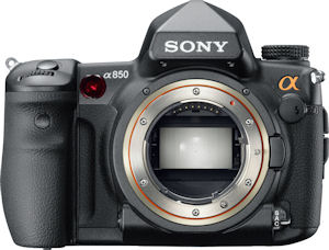 Sony's Alpha DSLR-A850 digital SLR. Photo provided by Sony Electronics Inc. Click for a bigger picture!