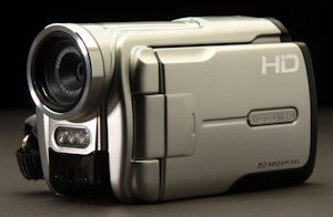 DXG Technology's DVH586 flash video camera. Courtesy of Geotate, with modifications by Michael R. Tomkins. Click for a bigger picture!
