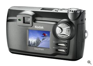 Kodak's EasyShare DX4900 digital camera. Courtesy of Eastman Kodak Co., with modifications by Michael R. Tomkins. Click for a bigger picture!