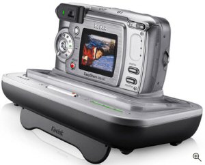 Kodak's EasyShare DX6440 digital camera. Courtesy of Kodak, with modifications by Michael R. Tomkins. Click for a bigger picture!