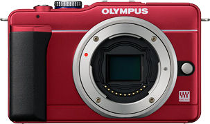 Olympus' Pen Lite E-PL1s digital camera. Photo provided by Olympus Corp.