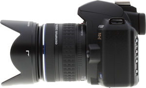 Olympus' E-520 digital SLR. Copyright &copy; 2008, Imaging Resource. All rights reserved. Click for a bigger picture!