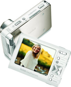 Kodak's EasyShare-One digital camera. Courtesy of Eastman Kodak Co., with modifications by Michael R. Tomkins. Click for a bigger picture!