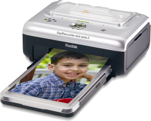 Kodak's EasyShare Printer Dock Series 3. Courtesy of Eastman Kodak Co., with modifications by Michael R. Tomkins. Click for a bigger picture!