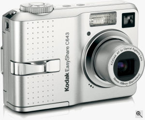Kodak's EasyShare C643 digital camera. Courtesy of Kodak, with modifications by Michael R. Tomkins. Click for a bigger picture!