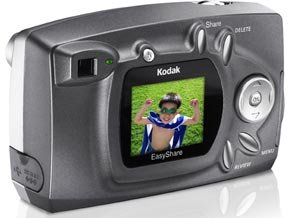 Kodak's EasyShare CX4300 digital camera. Courtesy of Eastman Kodak Co., with modifications by Michael R. Tomkins.