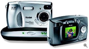 Kodak's EasyShare CX4300 digital camera. Courtesy of Eastman Kodak Co., with modifications by Michael R. Tomkins. Click for a bigger picture!